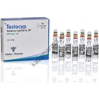 TestoCyp (Тестостерон ципионат) Alpha Pharma 10 ампул по 1мл (1амп 250 мг)