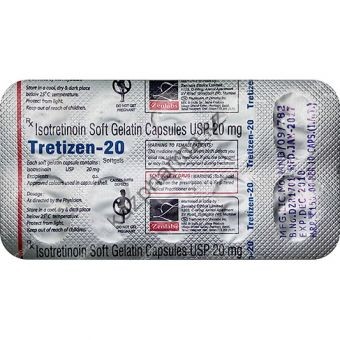 Средство от угрей TRETIZEN-20 (изотретиноин) 10 таблеток 20 мг Казахстан