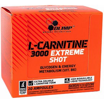 L- Карнитин Olimp L-Carnitine 3000 Extreme Shot (20 ампул по 25мл)